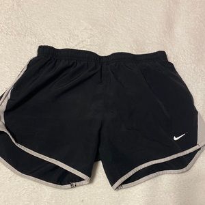 black nike shorts in a girls large (14) good condition!!